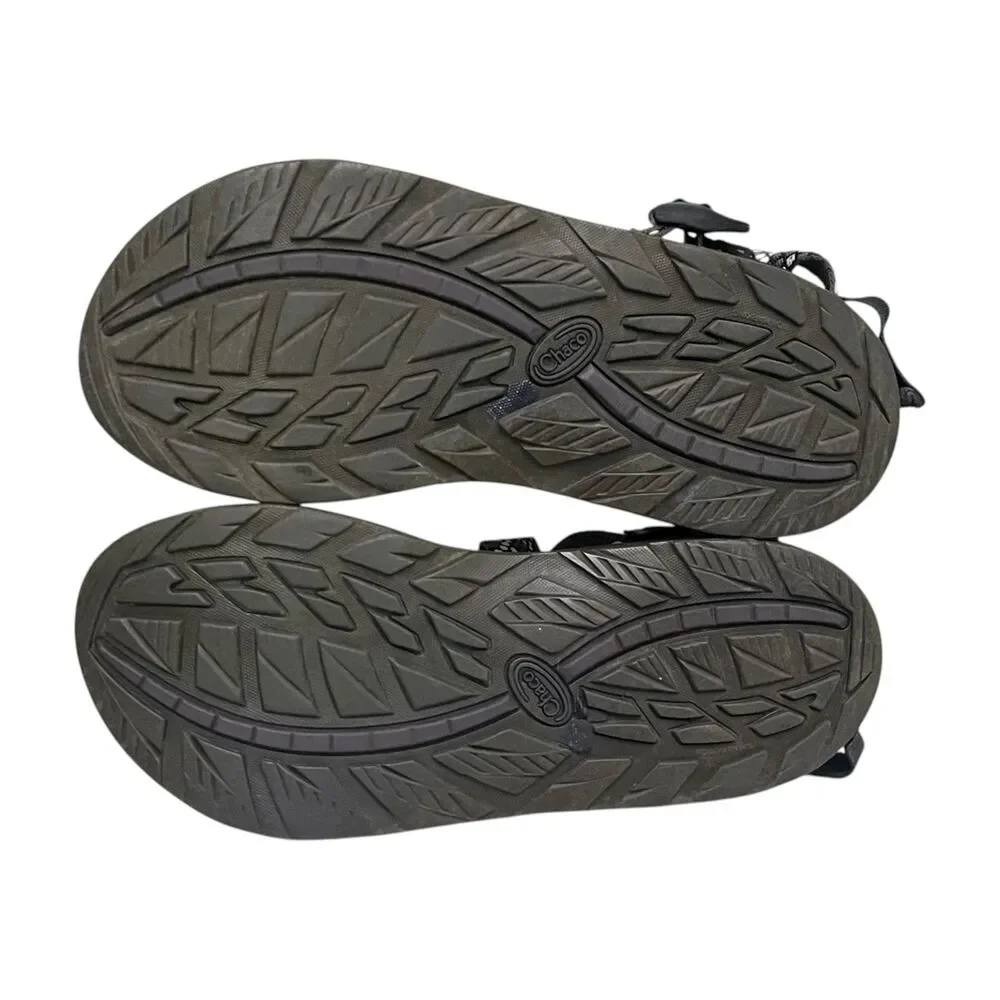 Chaco ZX/1 Sandals Mens 12 Black White Strappy Hiking Water Sport Outdoor